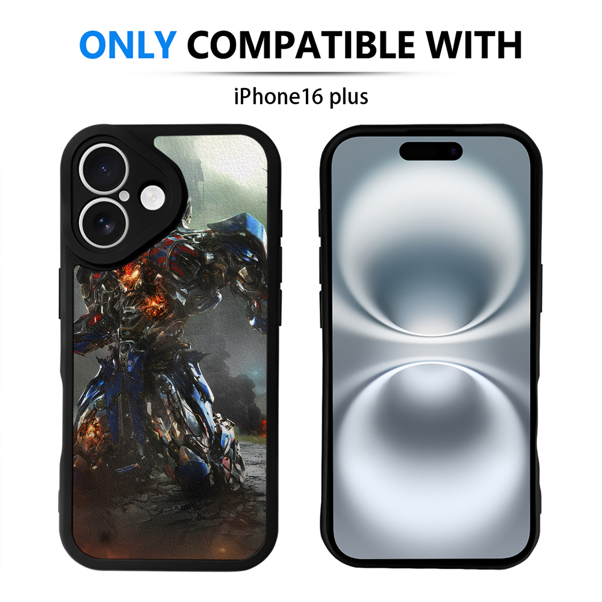 （画像用） Transformers トランスフォーマー 【iPhone 16シリーズ対応】シリコンスマホケース（レザー調） 材質：シリコン